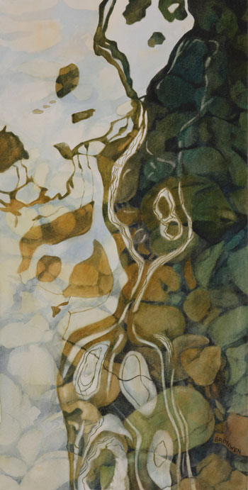 Bronwen Schalkwyk's PHANTOM FLOW 2 - 220mm x 435mm watercolour by Bronwen Schalkwyk