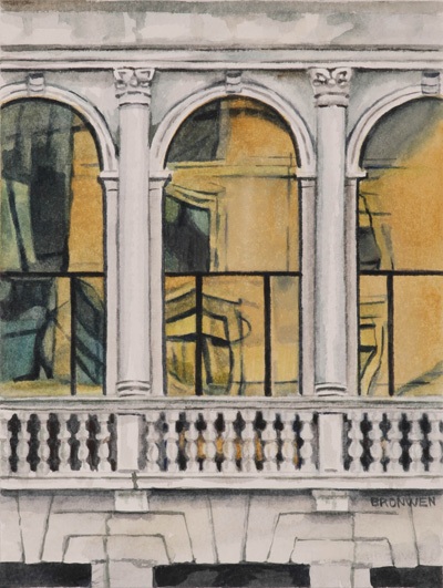 Bronwen Schalkwyk's WINDOWS IN TIME 8 - 140mmx185mm watercolour by Bronwen Schalkwyk